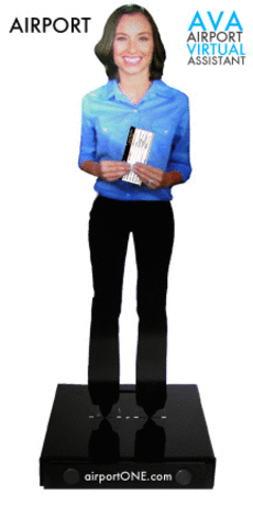 Holograms could soon replace airport workers