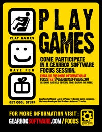 Gearbox Seeks Guinea Pigs In Texas