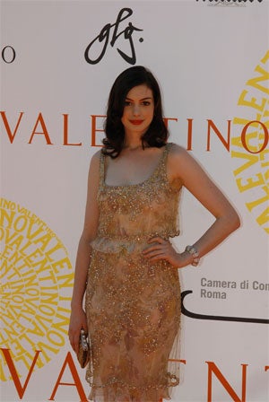 Anne Hathaway + Valentino = Kinda Awkward