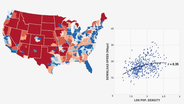 A Map of Who&#39;s Got the Best (And Worst) Internet Connections in America