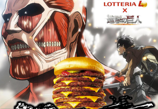 Attack on Titan Now Selling Hamburgers in Japan