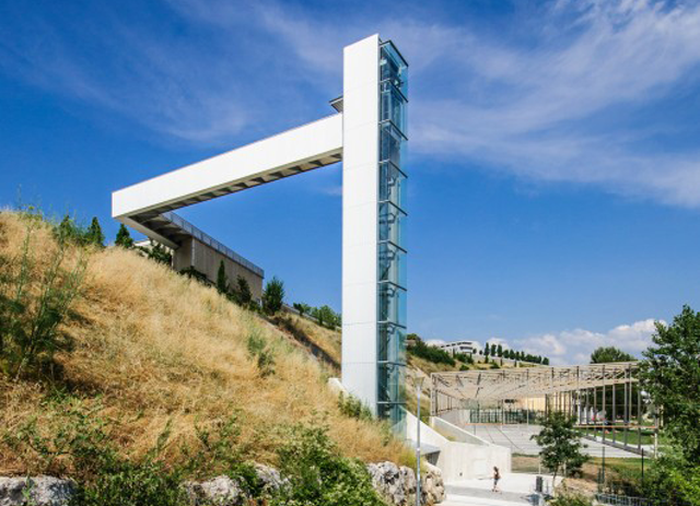 Ride an Outdoor Elevator to a Walkway in the Sky