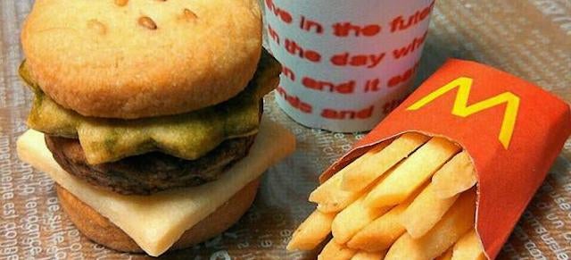This McDonald&#39;s burger and fries combo is actually made from cookies