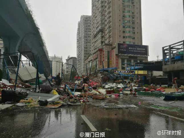 Photos Typhoon Meranti Leaves Trail Of Destruction In Taiwan Makes