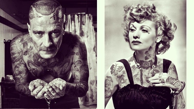 What famous celebrities would look like if they had tattoos