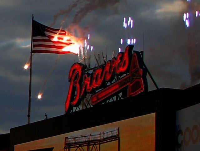 The Braves Set The American Flag On Fire At Their Home Opener