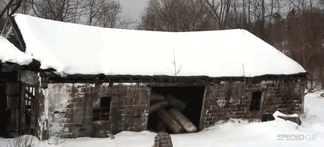 Watch this guy demolishing a building by jumping on the ground