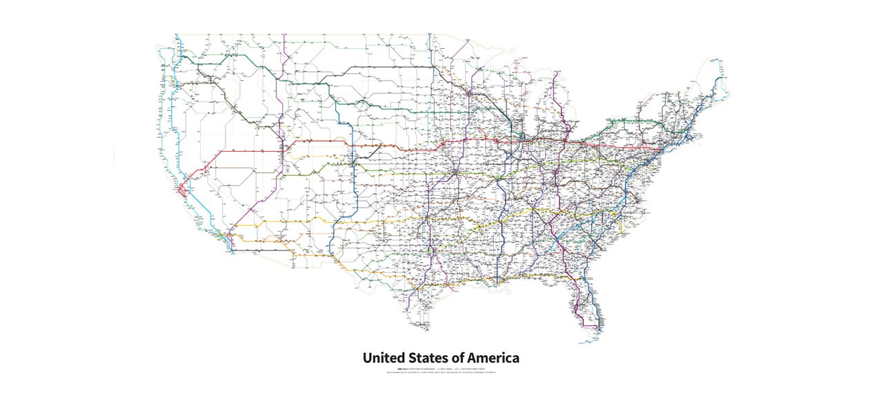 A Subway Map of Every Highway and Interstate in the U.S.