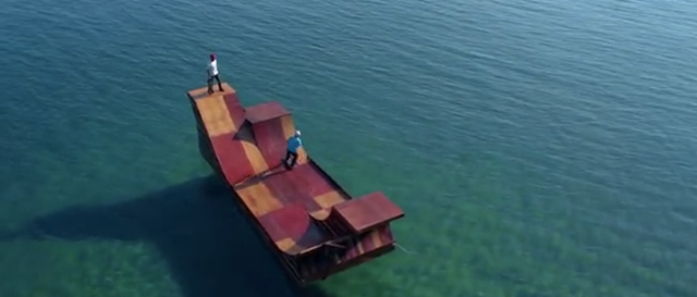 Let&#39;s All Take a Sick Day And Skate on This Rad Floating Ramp