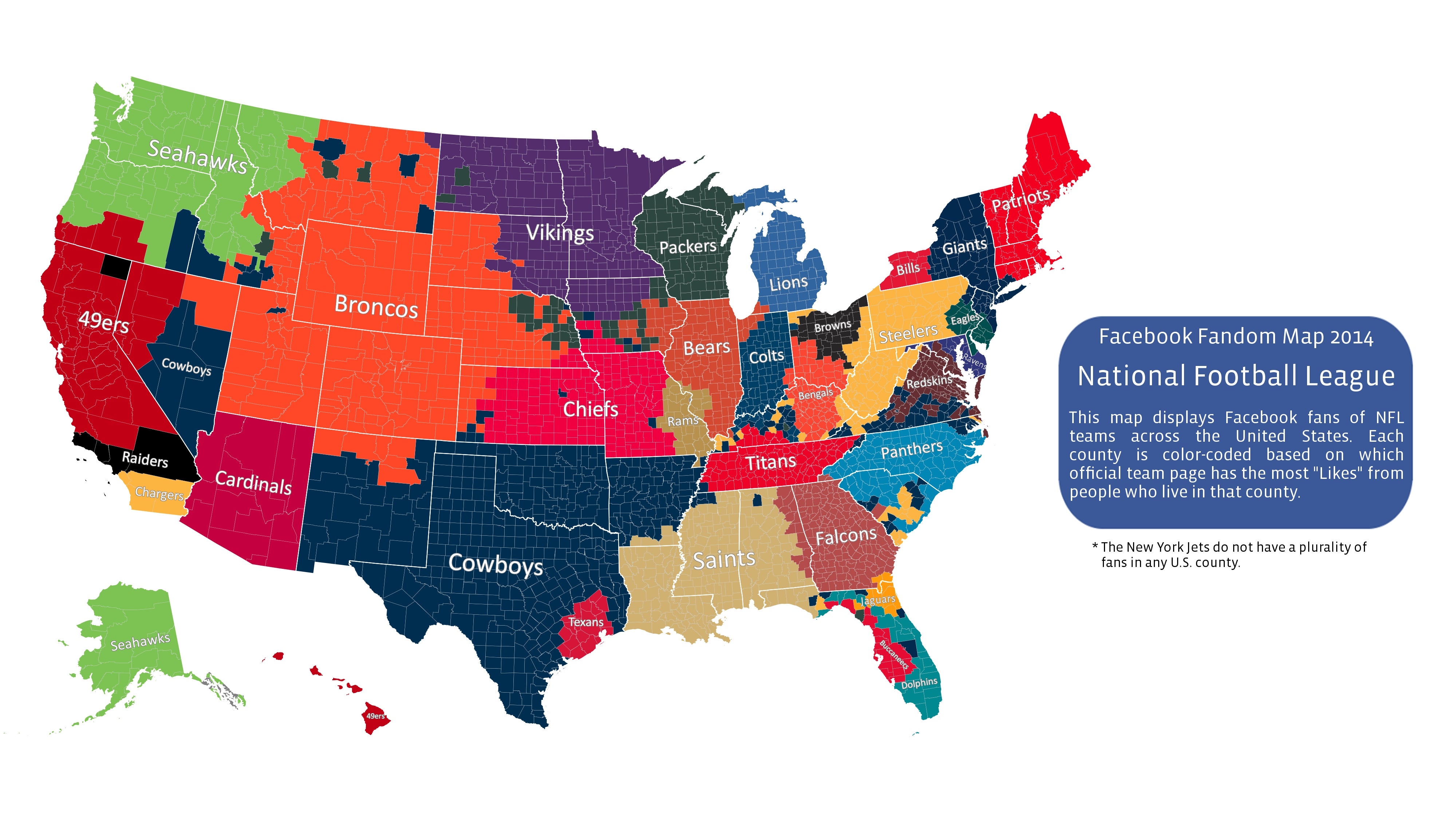 Facebook showcases NFL fandom across the U.S.