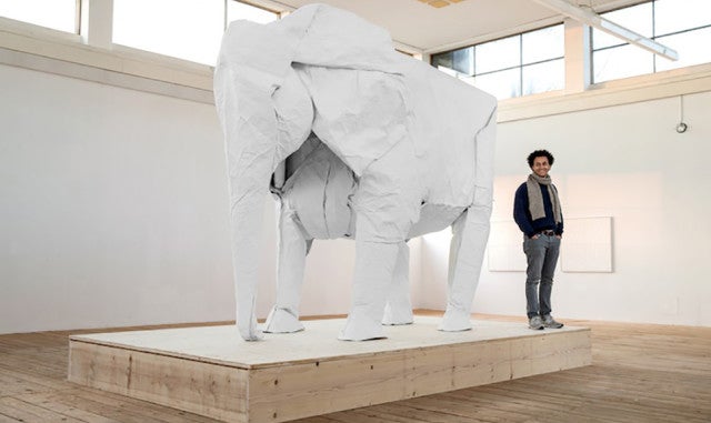 Origami Master Makes a Life-Size Elephant From a Single Sheet of Paper