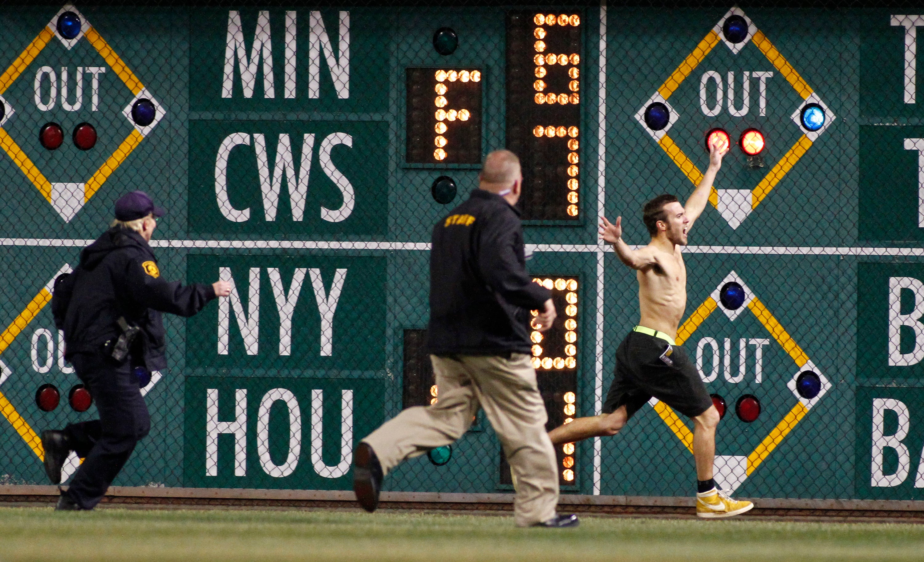 Shirtless Idiot Crashes Pirates' Pierogi Race