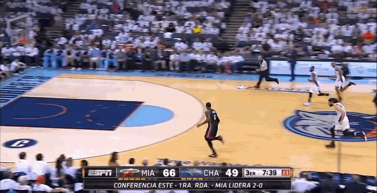 LeBron Stares Down Michael Jordan On Fast-Break Dunk