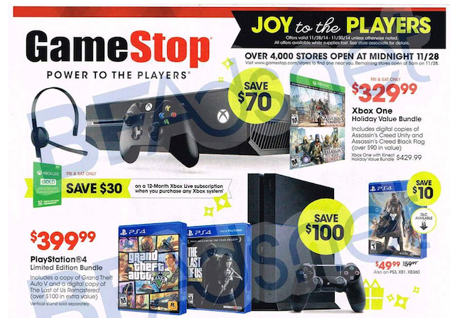 GameStop's 2014 Black Friday Deals Have Leaked