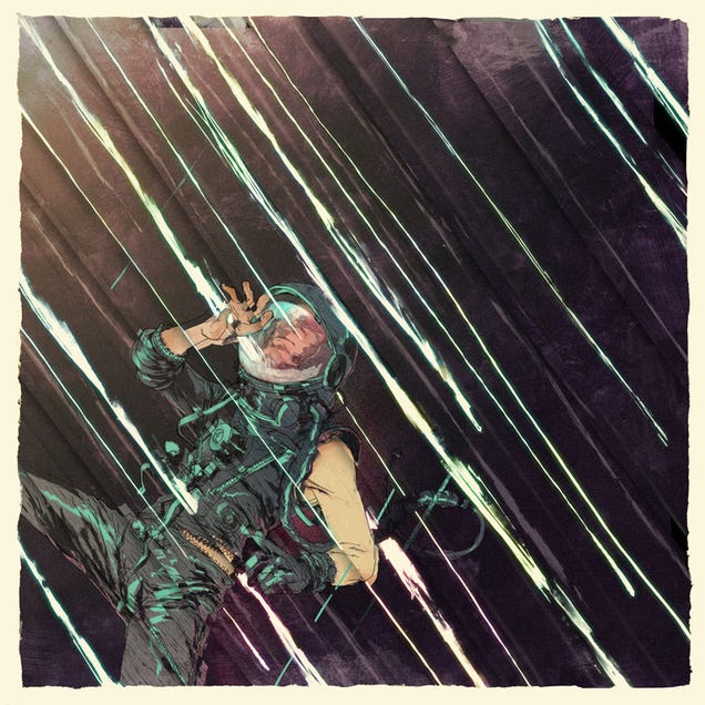 Half-dressed astronauts illustrate the hazards of exposing your body in space