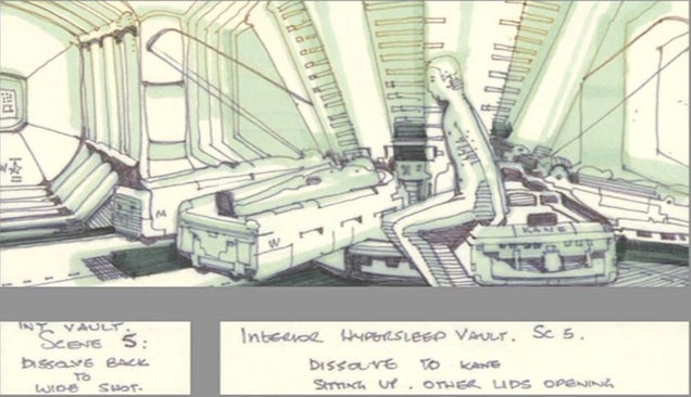 Unused storyboards show how Alien could have been more "pornographic"
