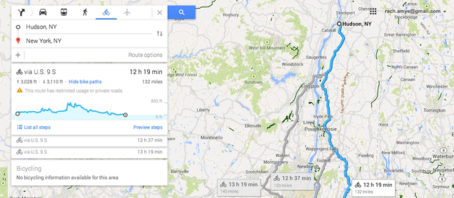 Google Maps Now Shows How Steep Your Bike Route Is