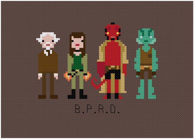 Embroidered samplers put scifi heroes in stitches