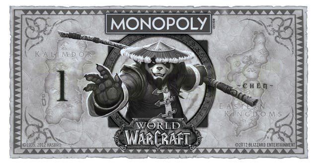 World of Warcraft Monopoly Puts a Fresh Face on Fake Currency