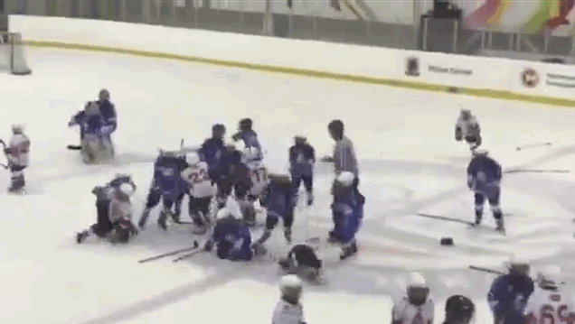 Little Russian Hockey Kids Brawl During Team Handshake