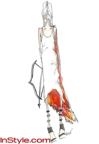 Fashion designers sketch their own versions of Katniss' fiery couture