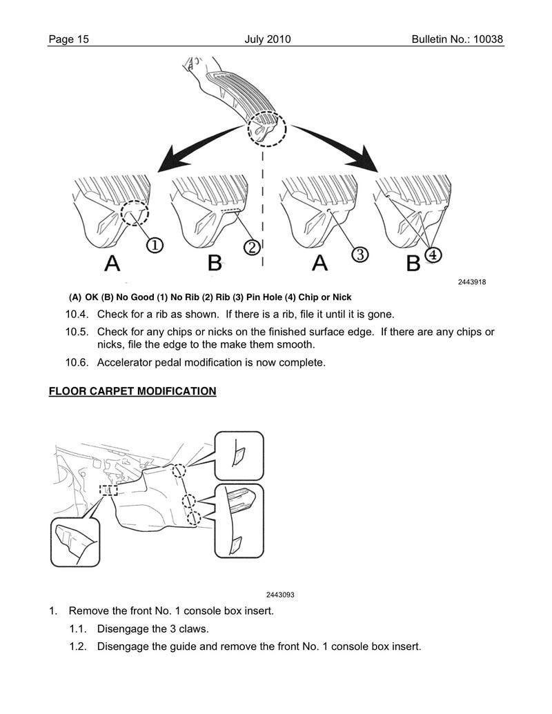 toyota truck floormat recall #6