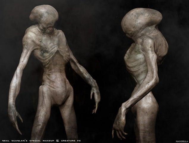 Prometheus concept art puts us face-to-sucker with the movie's creatures
