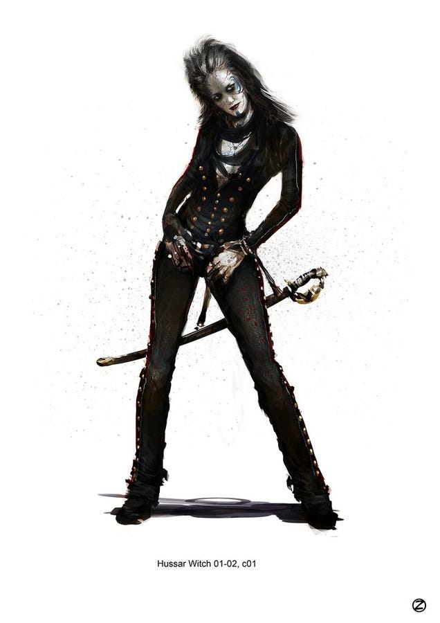 The grotesque witch concept art from Hansel & Gretel will probably turn you on