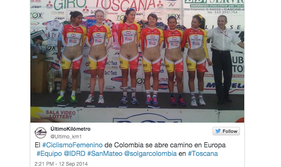 Colombian womens cycling team kit is not sexist or 