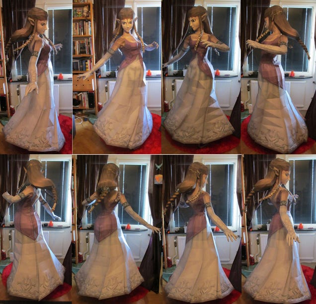 This Stunning Life-Sized Princess Zelda Statue Is Entirely Made Of Paper
