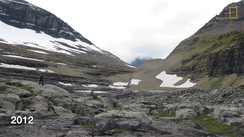 Before and after photos show how glaciers have totally melted over the years