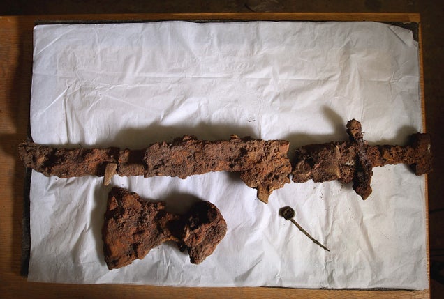 Amazing Discovery: Viking tomb includes a warrior's boat, axe, spear and sword