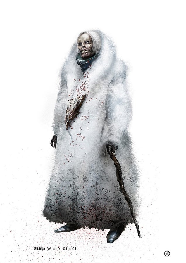The grotesque witch concept art from Hansel & Gretel will probably turn you on