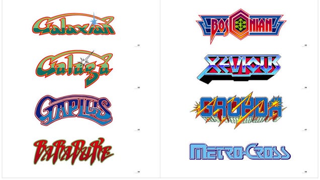 Namco's Badass Retro Arcade Game Logos