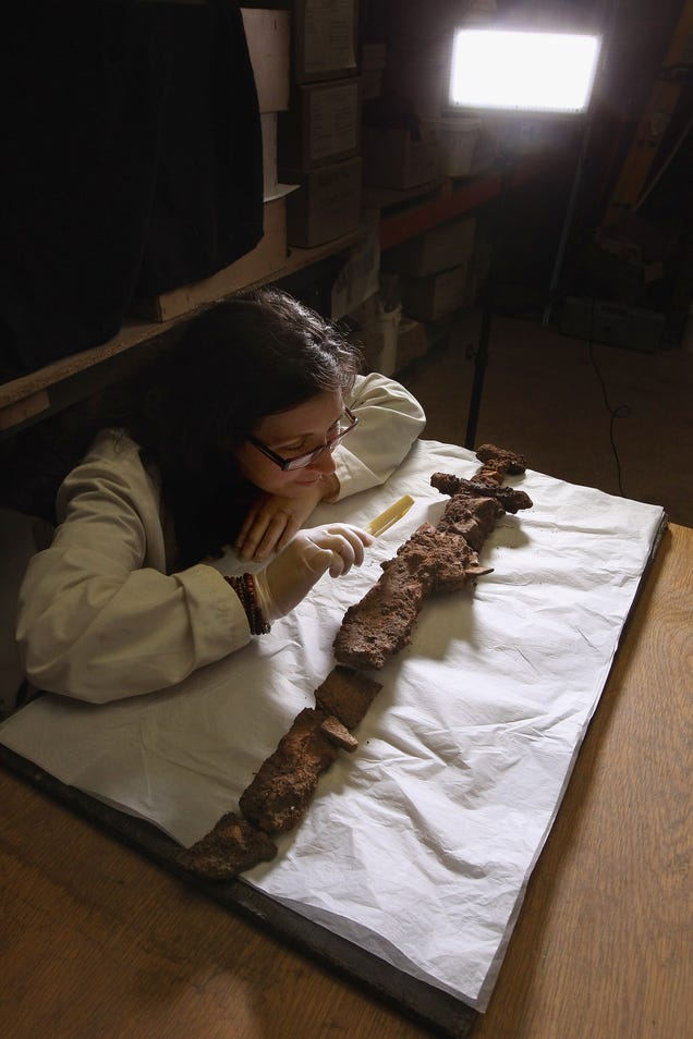 Amazing Discovery: Viking tomb includes a warrior's boat, axe, spear and sword