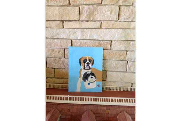 A Watermelon, a Golf Course, a Horse, and Monstrous Dogs: 12 New Paintings from George W. Bush