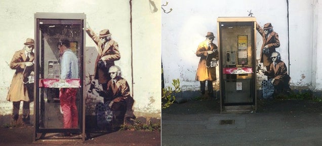 Banksy's Latest Depicts Spying, Right Outside the UK Intelligence HQ