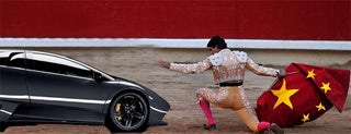 Lamborghini Heading Like A Bull Into Red China
