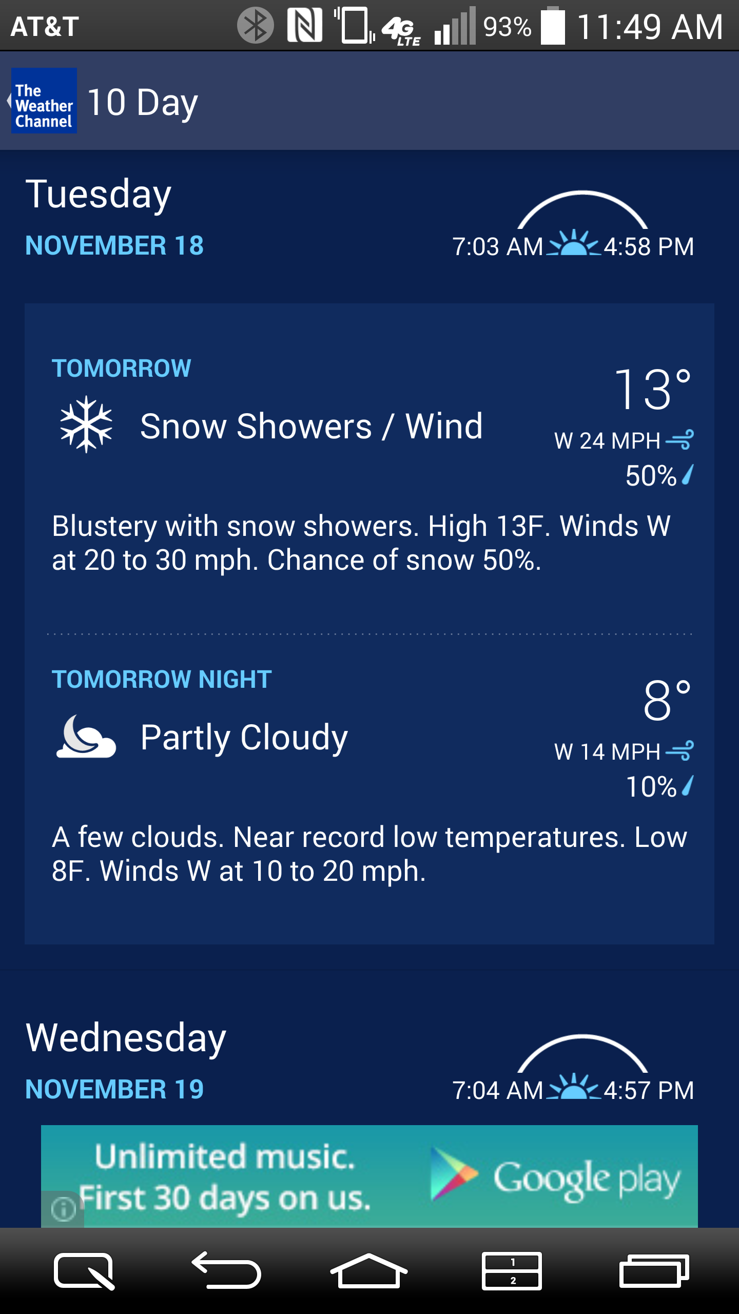 weather for tomorrow near me