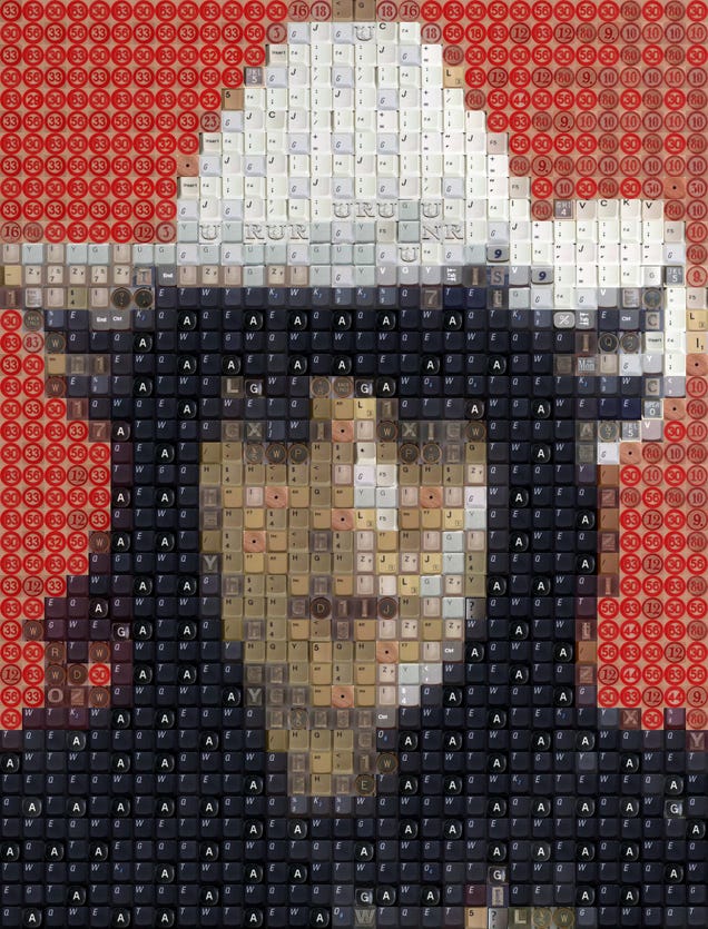 Watch as Dead Keyboards Become Portraits of Celebrities