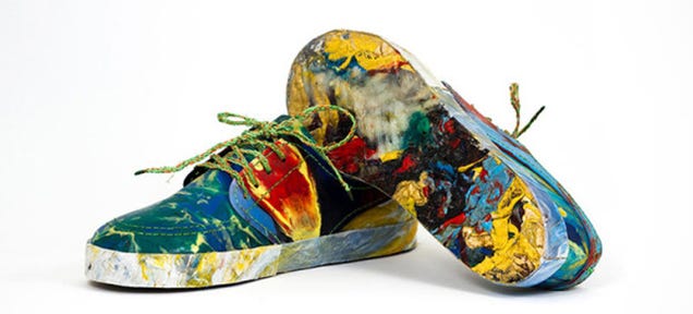 Watch Plastic Ocean Junk Become a Pair of Wild Multi-Colored Sneakers