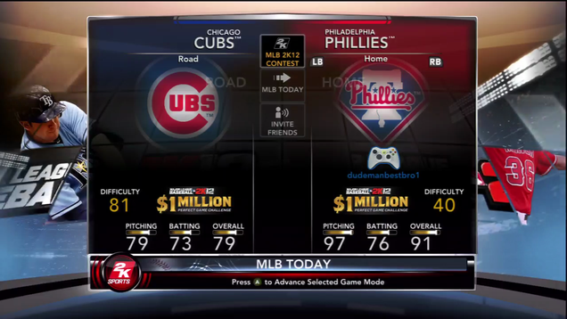 MLB 2K12's Perfect Game Challenge Does Judge You on Your Physical Skill