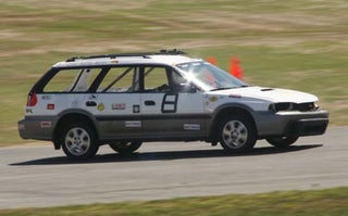 Yes, That's A Subaru Outback On The Track!