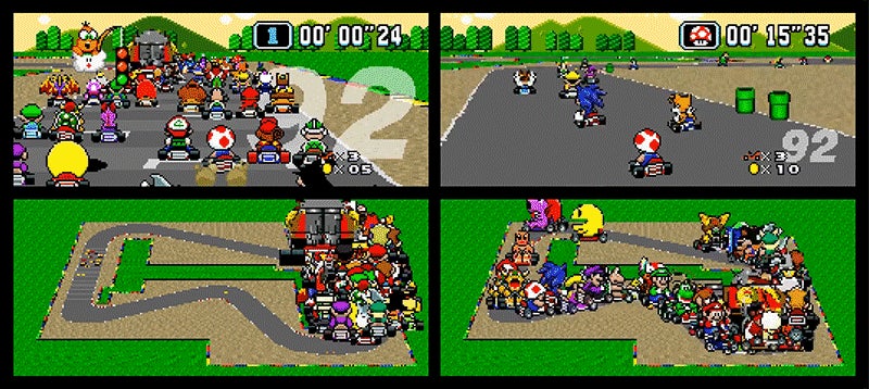 Super Mario Kart With 101 Players Is Beautiful Chaos