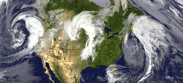 Extraordinary picture: Three dragon storms sweeping the US