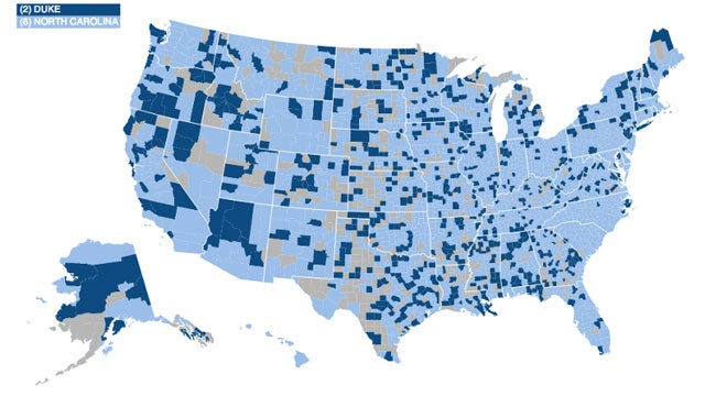 The Most Accurate Map Of Ncaa College Basketball Fandom