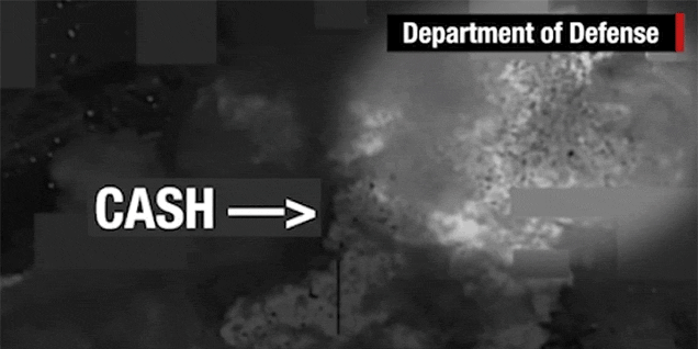 US Bombing of ISIS Cash Depot Sends Money Flying Everywhere