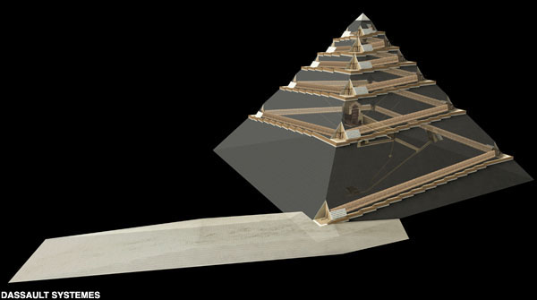 inside the egyptian pyramids 3d