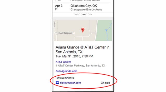 Google Wants To Sell You Concert Tickets Right On The Search Page