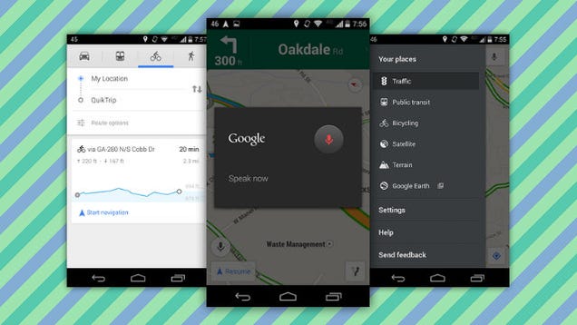 Google Maps Adds Biking Elevation, Voice in Navigation Mode, and More